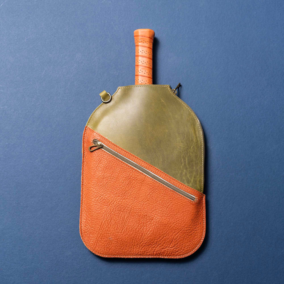 The Avery Personalized Unique Colored Leather Pickleball Sleeve Cover - 02