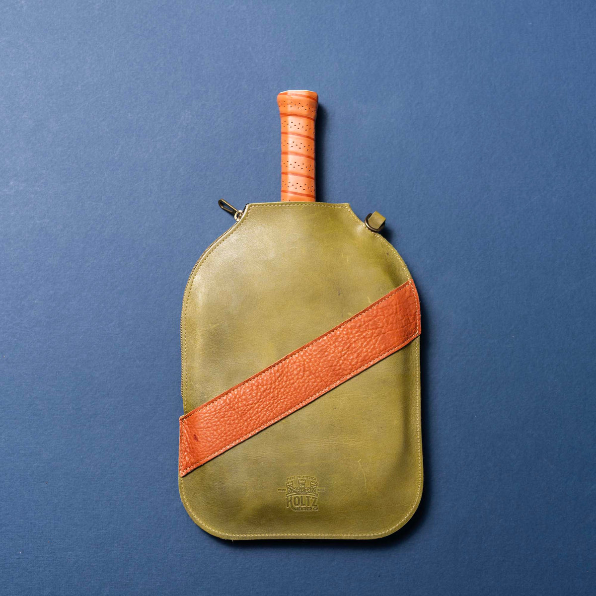 The Avery Personalized Unique Colored Leather Pickleball Sleeve Cover - 02