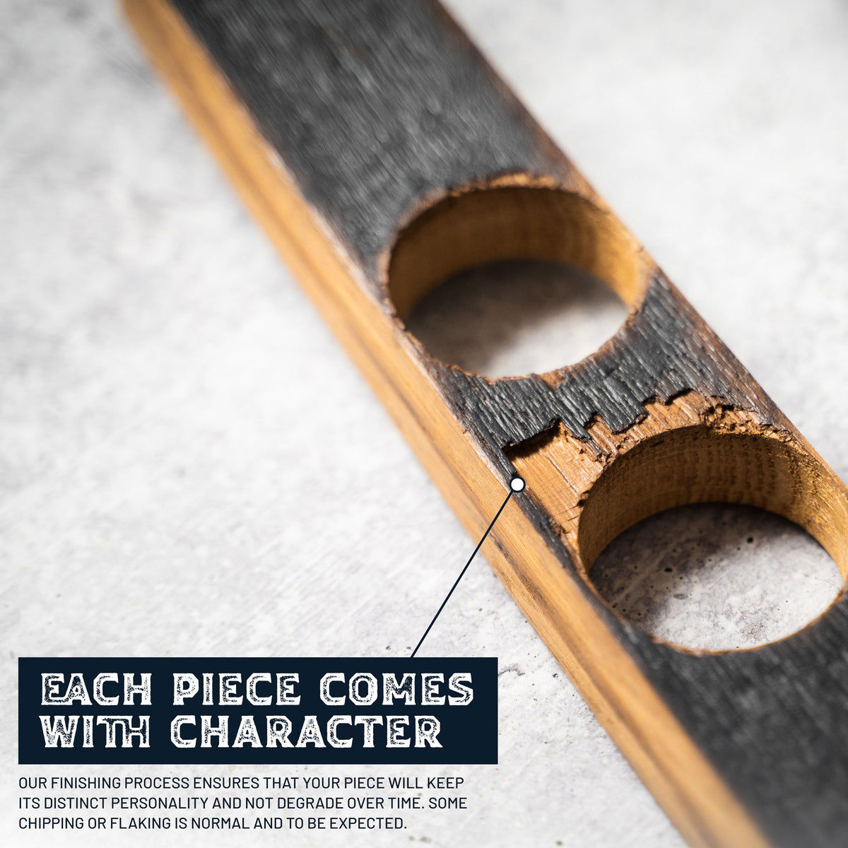 Your Logo + Our Barrels - Personalized Whiskey Flight from Tennessee Whiskey Barrel Stave - Custom Logo and Corporate Gifting