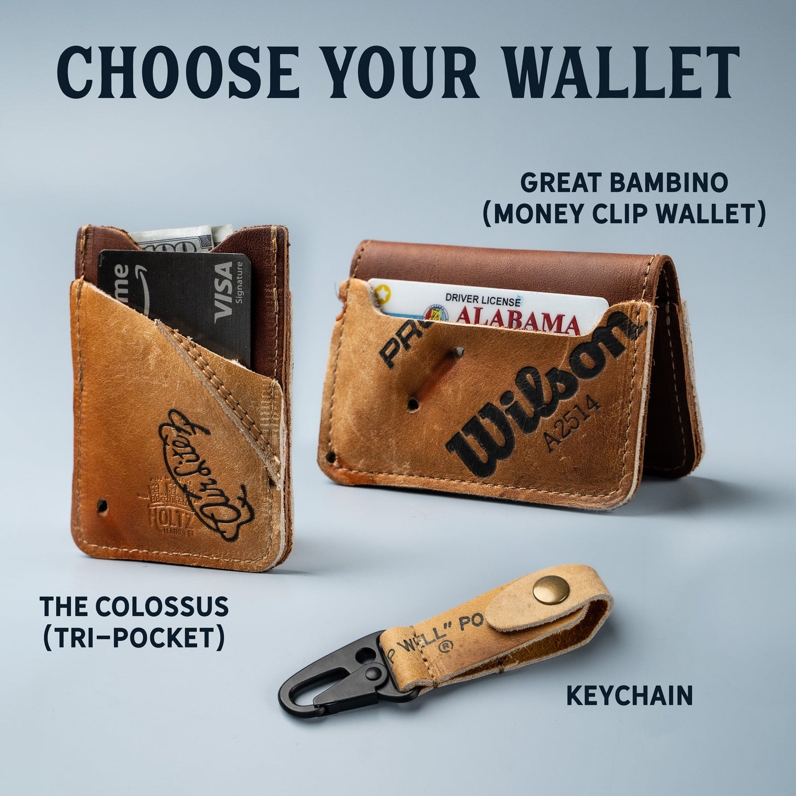Custom Glove Wallet ~ Made from YOUR Baseball Glove! - Shoporiaz