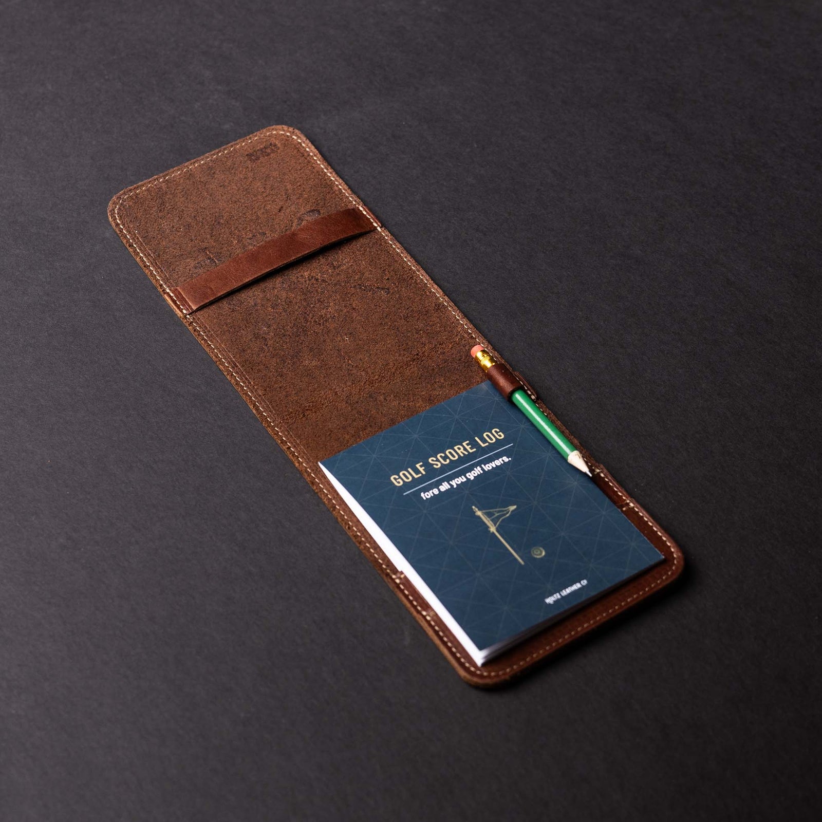 Fine Leather Golf Scorecard Holder Golf Logbook - Shoporiaz