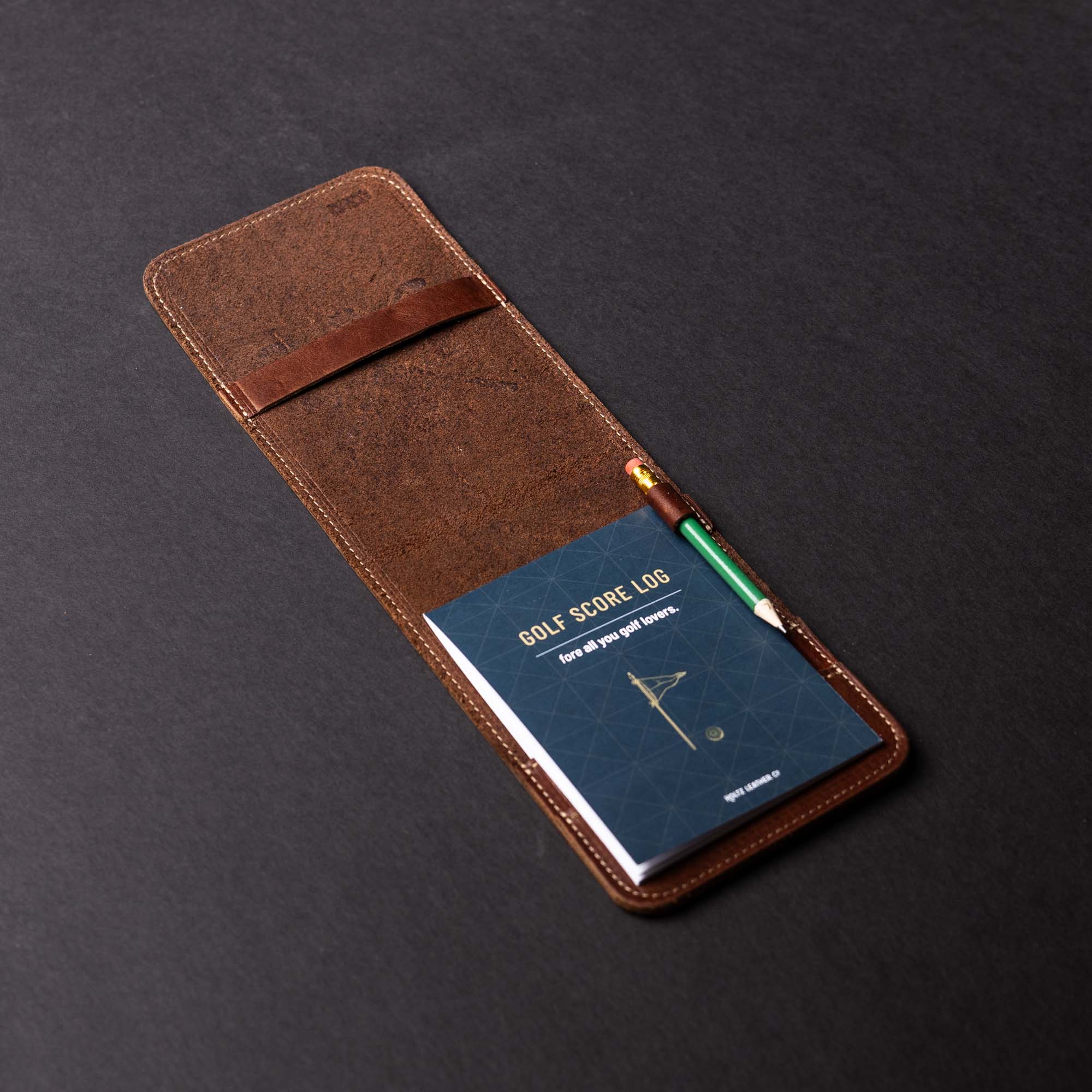 Fine Leather Golf Scorecard Holder Golf Logbook - Shoporiaz