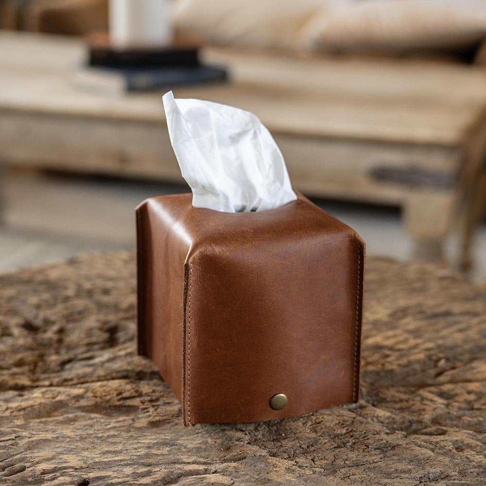 Fine Leather Tissue Box Cover - Shoporiaz