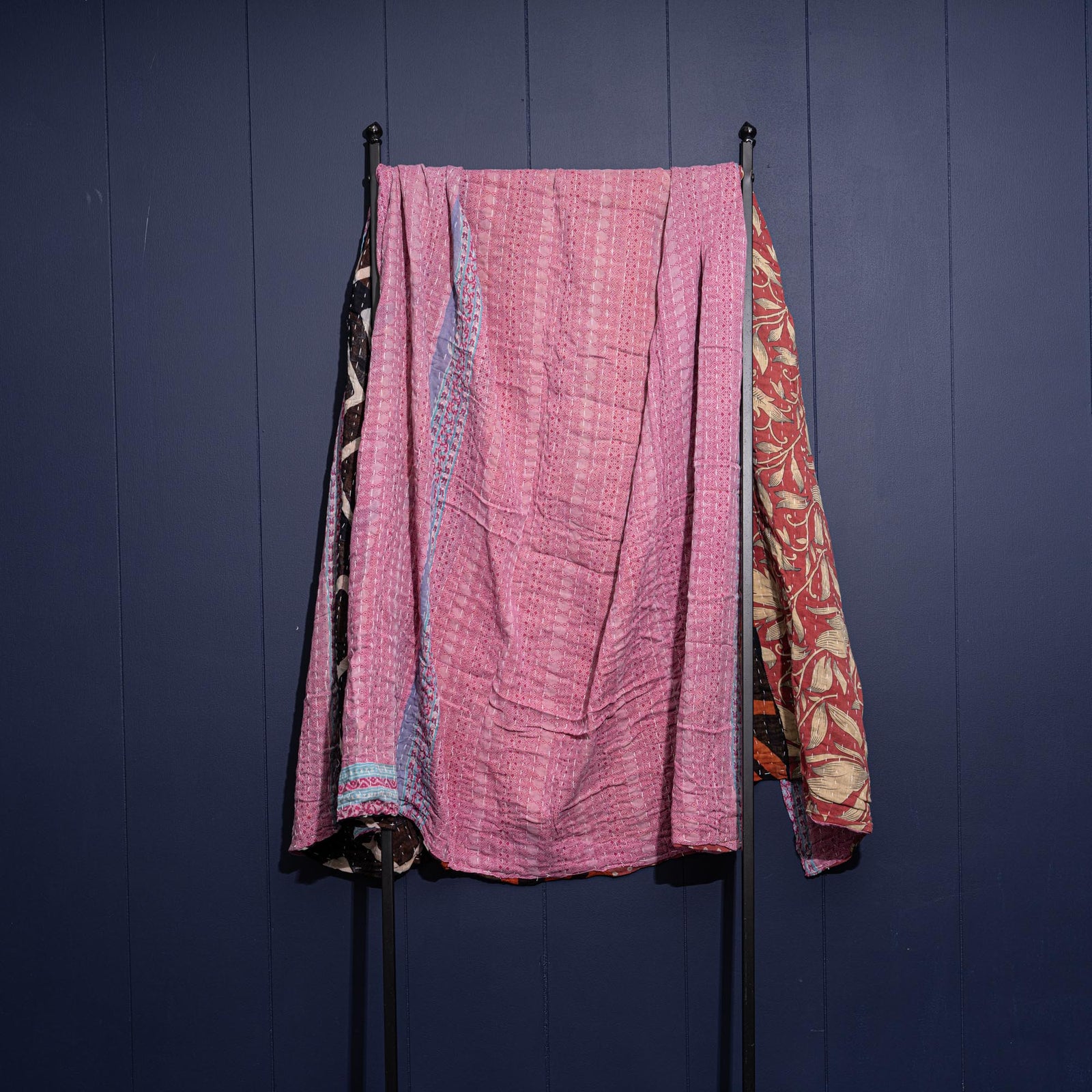 Kantha India Blanket One - of - a - Kind Handcrafted Quilted Pattern Throw – No. K - 00612 - Shoporiaz