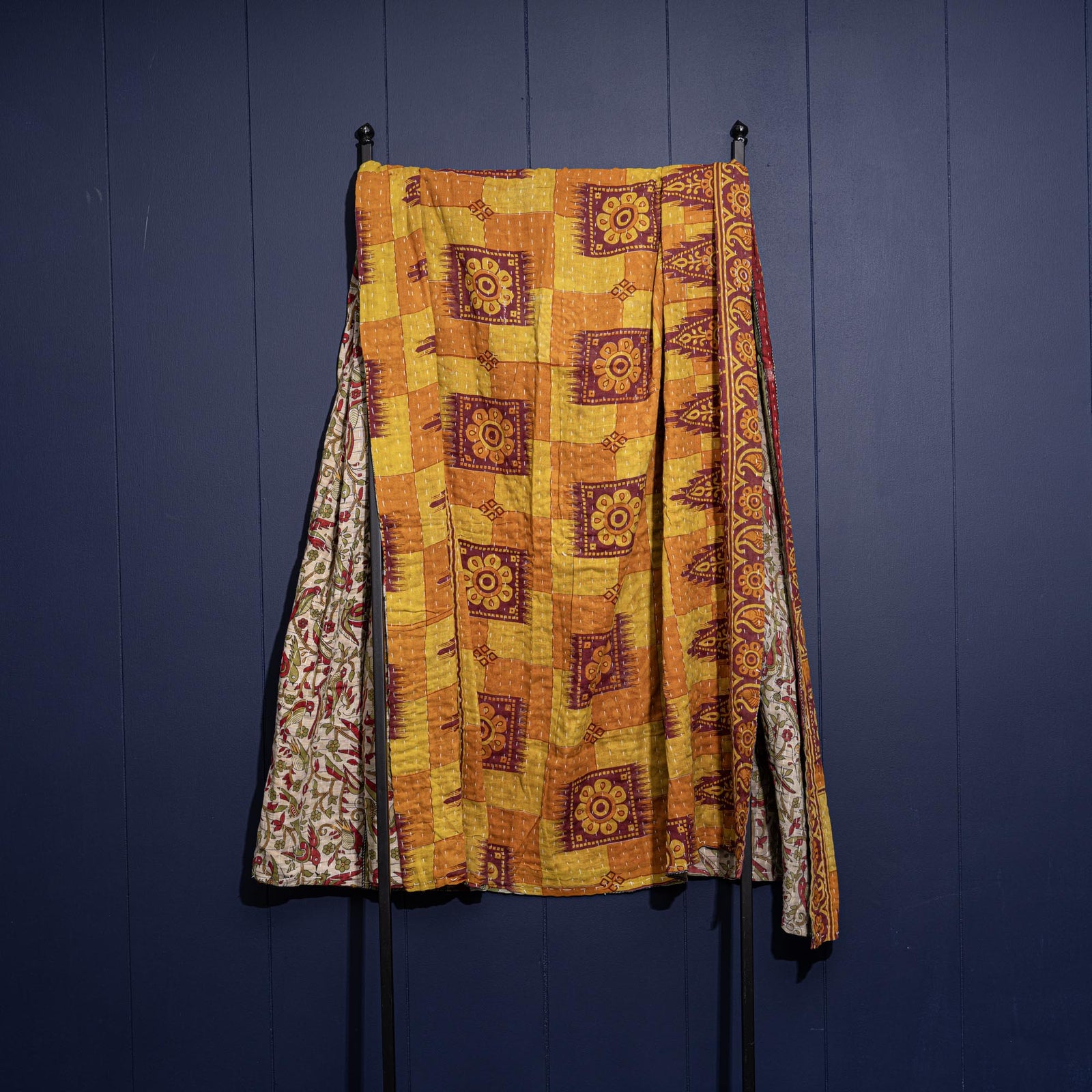 Kantha India Blanket One - of - a - Kind Handcrafted Quilted Pattern Throw – No. K - 00615 - Shoporiaz