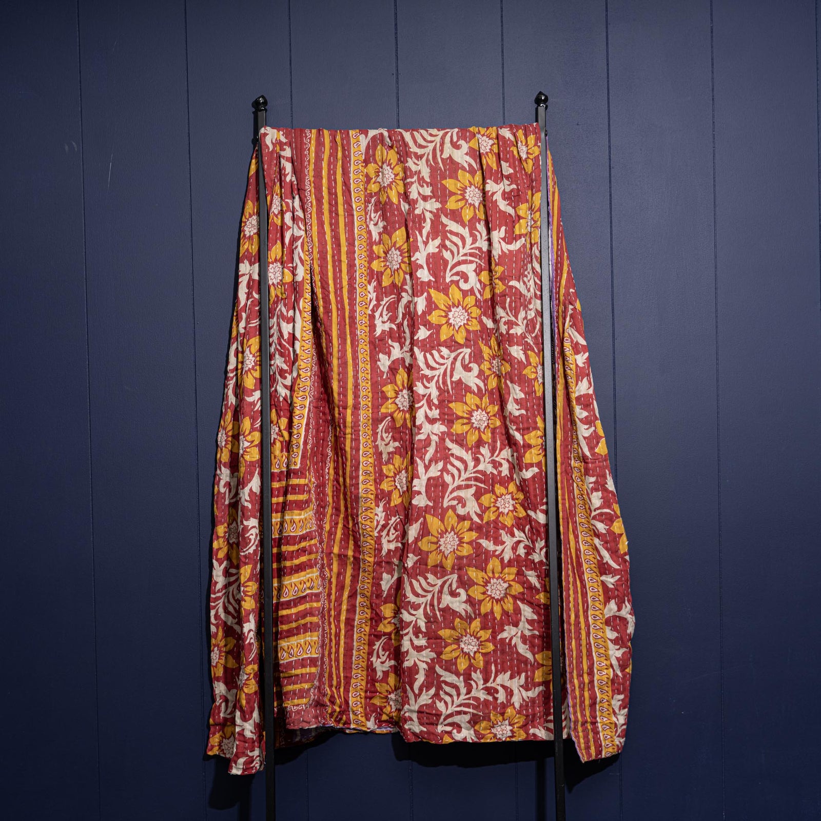 Kantha India Blanket One - of - a - Kind Handcrafted Quilted Pattern Throw – No. K - 00623 - Shoporiaz