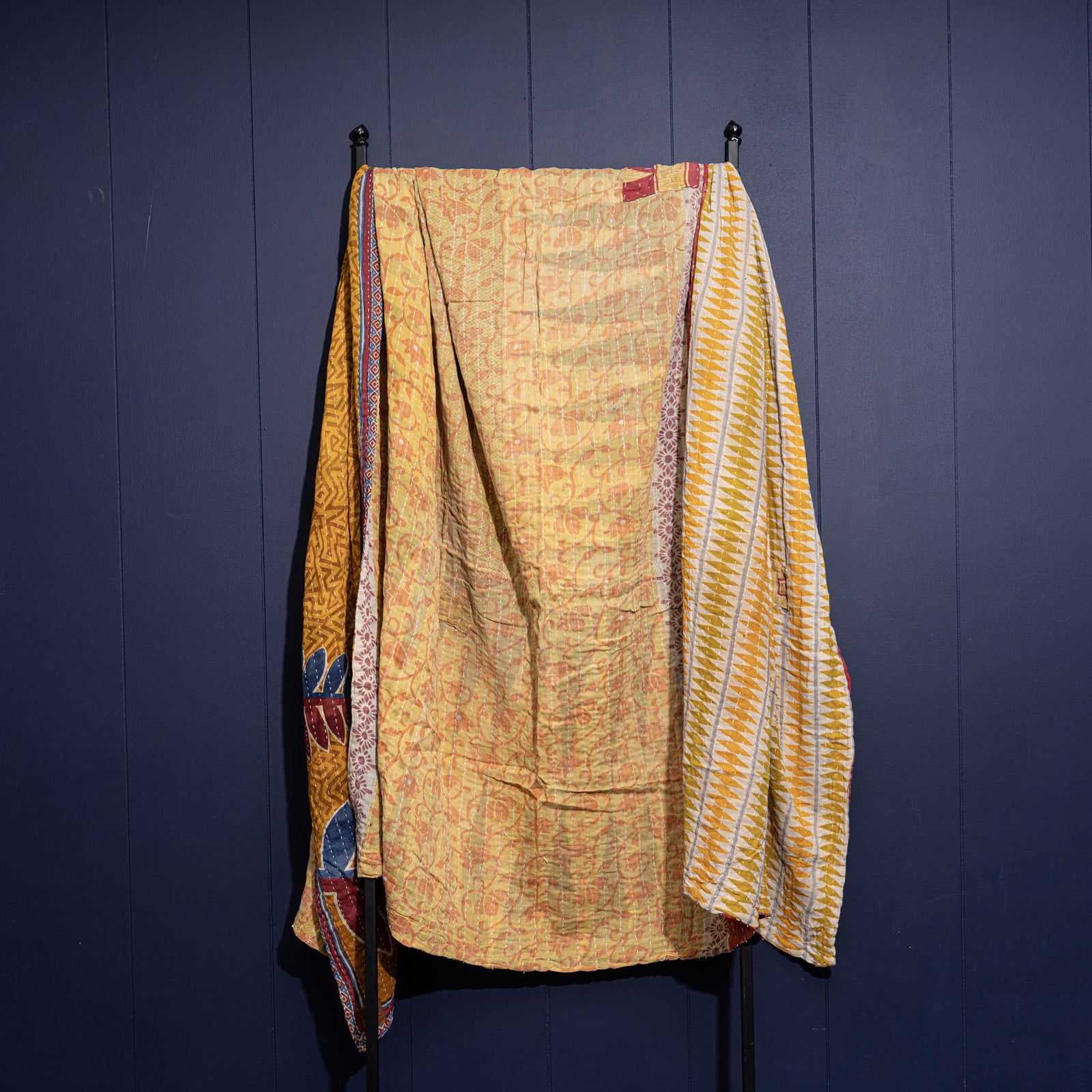 Kantha India Blanket One - of - a - Kind Handcrafted Quilted Pattern Throw – No. K - 00630 - Shoporiaz