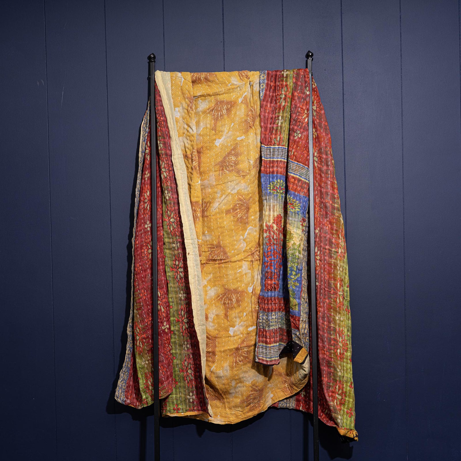 Kantha India Blanket One - of - a - Kind Handcrafted Quilted Pattern Throw – No. K - 00632 - Shoporiaz
