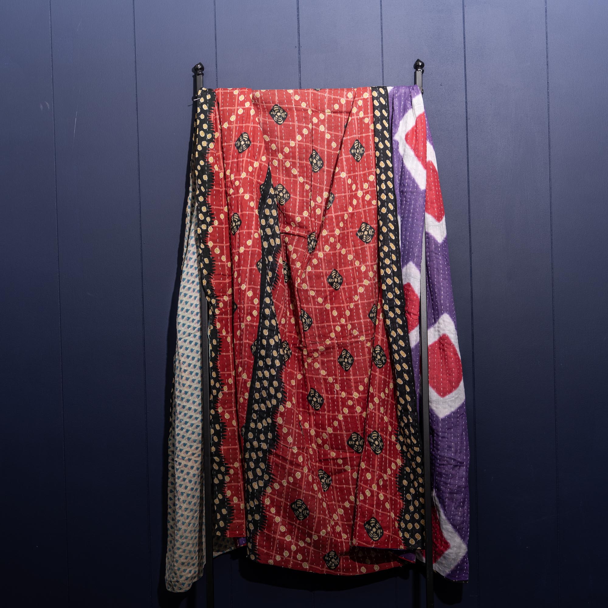 Kantha India Blanket One - of - a - Kind Handcrafted Quilted Pattern Throw – No. K - 00644 - Shoporiaz