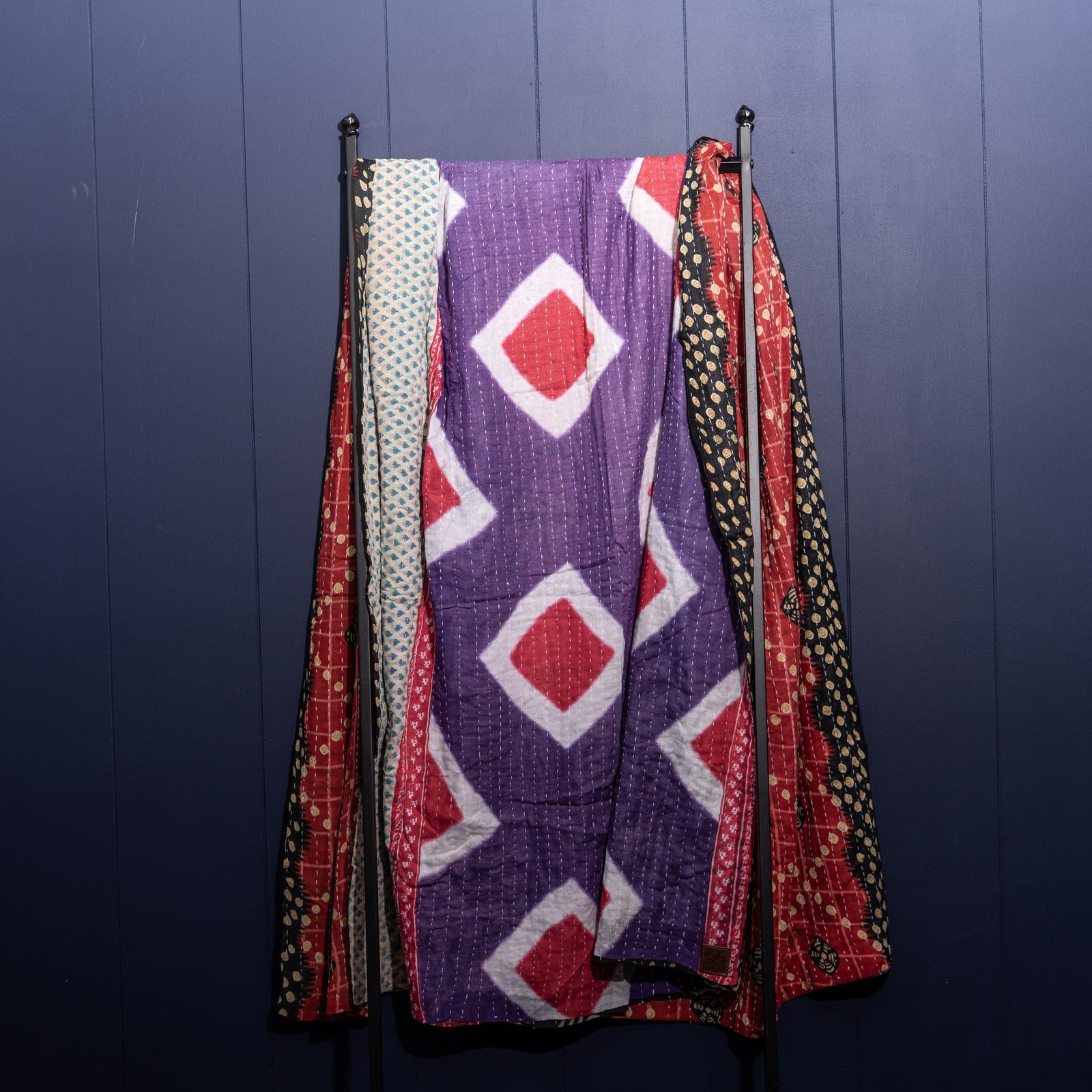 Kantha India Blanket One - of - a - Kind Handcrafted Quilted Pattern Throw – No. K - 00644 - Shoporiaz