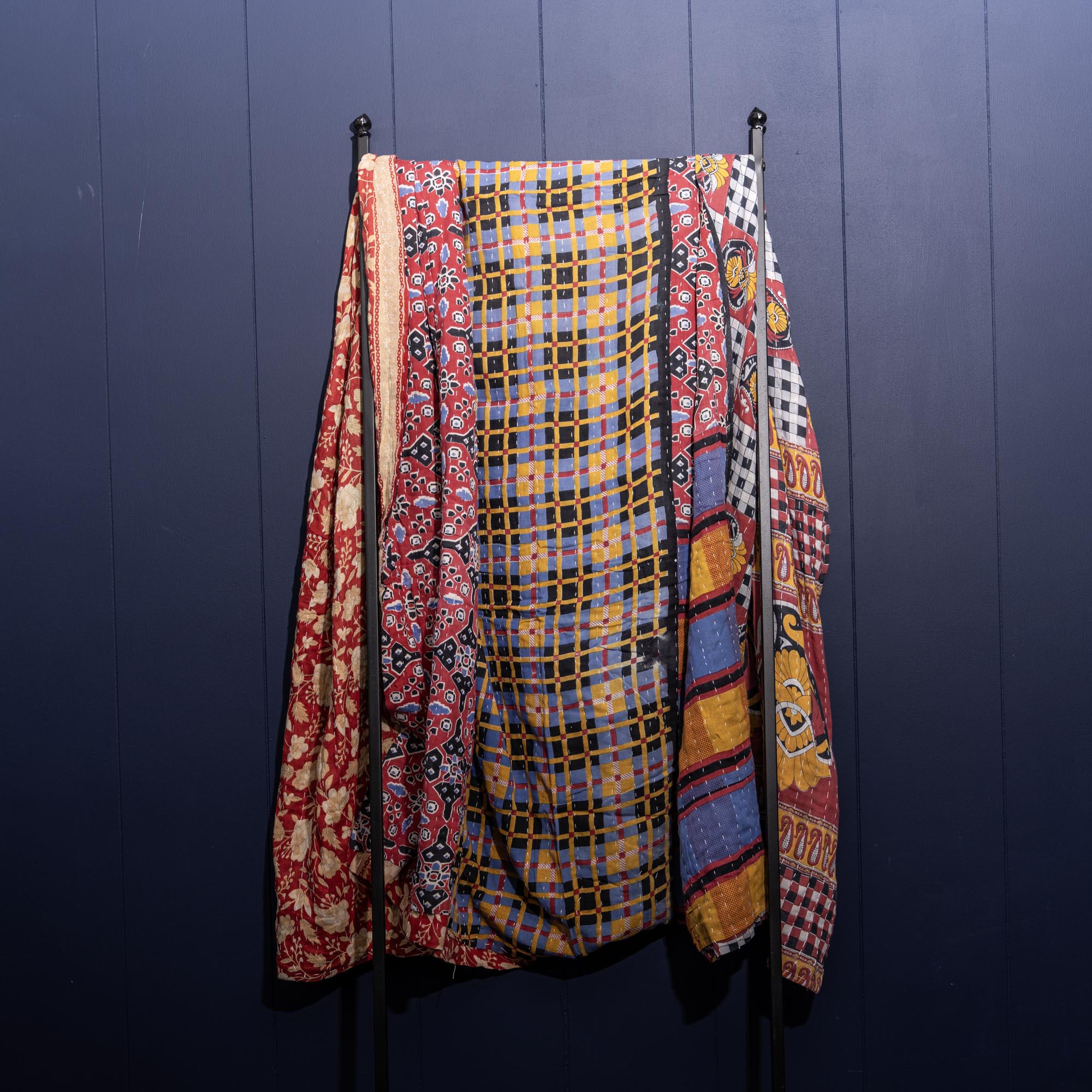 Kantha India Blanket One - of - a - Kind Handcrafted Quilted Pattern Throw – No. K - 00647 - Shoporiaz