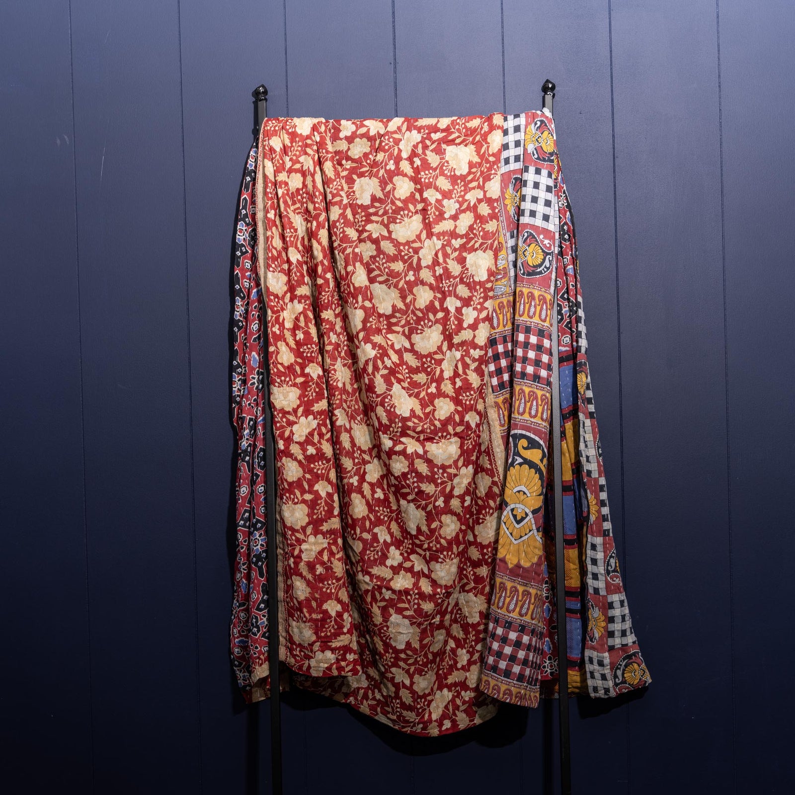 Kantha India Blanket One - of - a - Kind Handcrafted Quilted Pattern Throw – No. K - 00647 - Shoporiaz