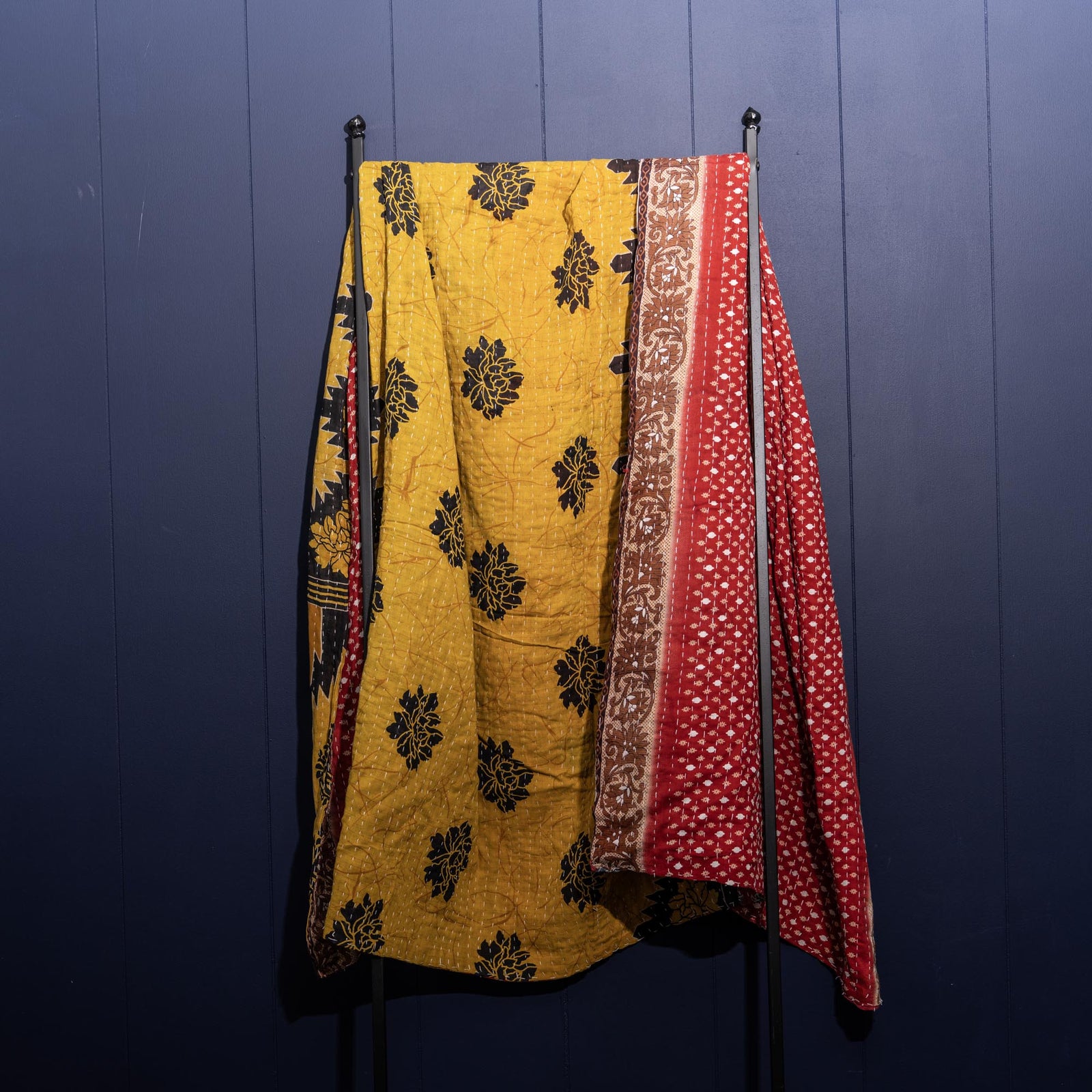 Kantha India Blanket One - of - a - Kind Handcrafted Quilted Pattern Throw – No. K - 00648 - Shoporiaz