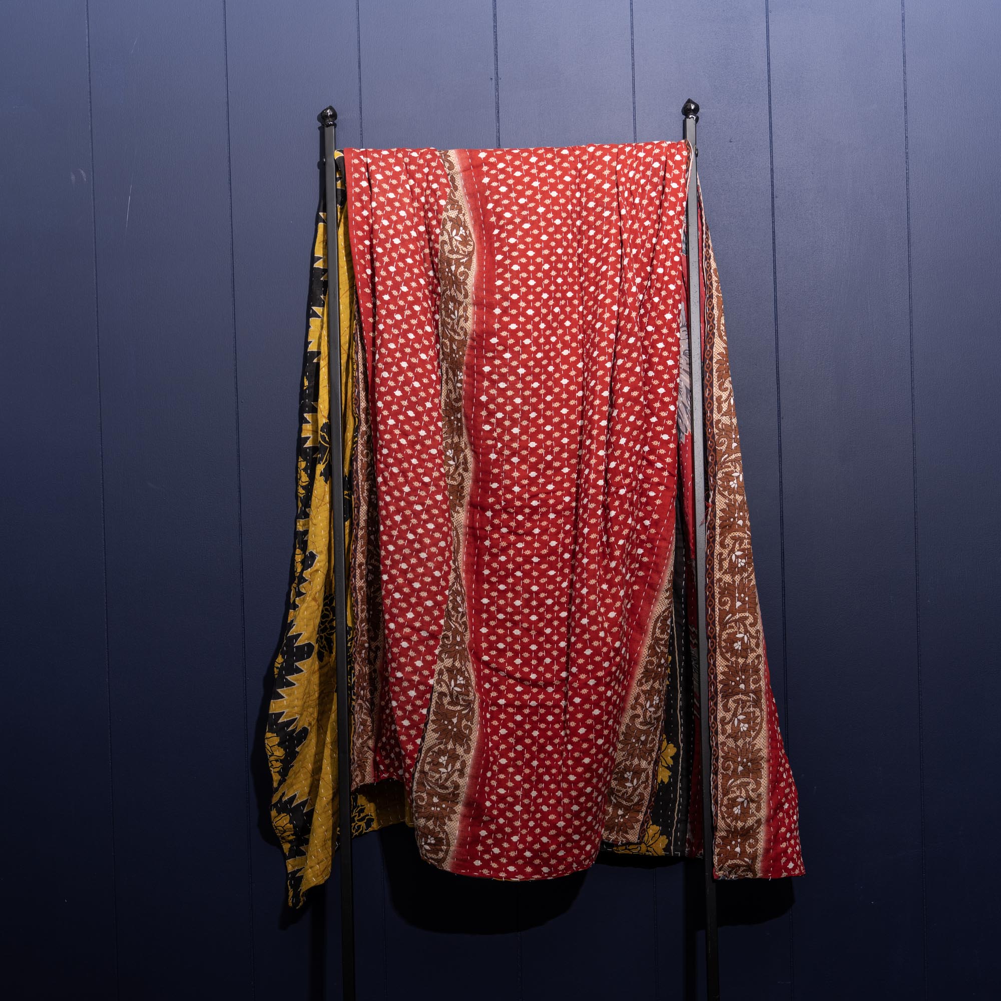 Kantha India Blanket One - of - a - Kind Handcrafted Quilted Pattern Throw – No. K - 00648 - Shoporiaz