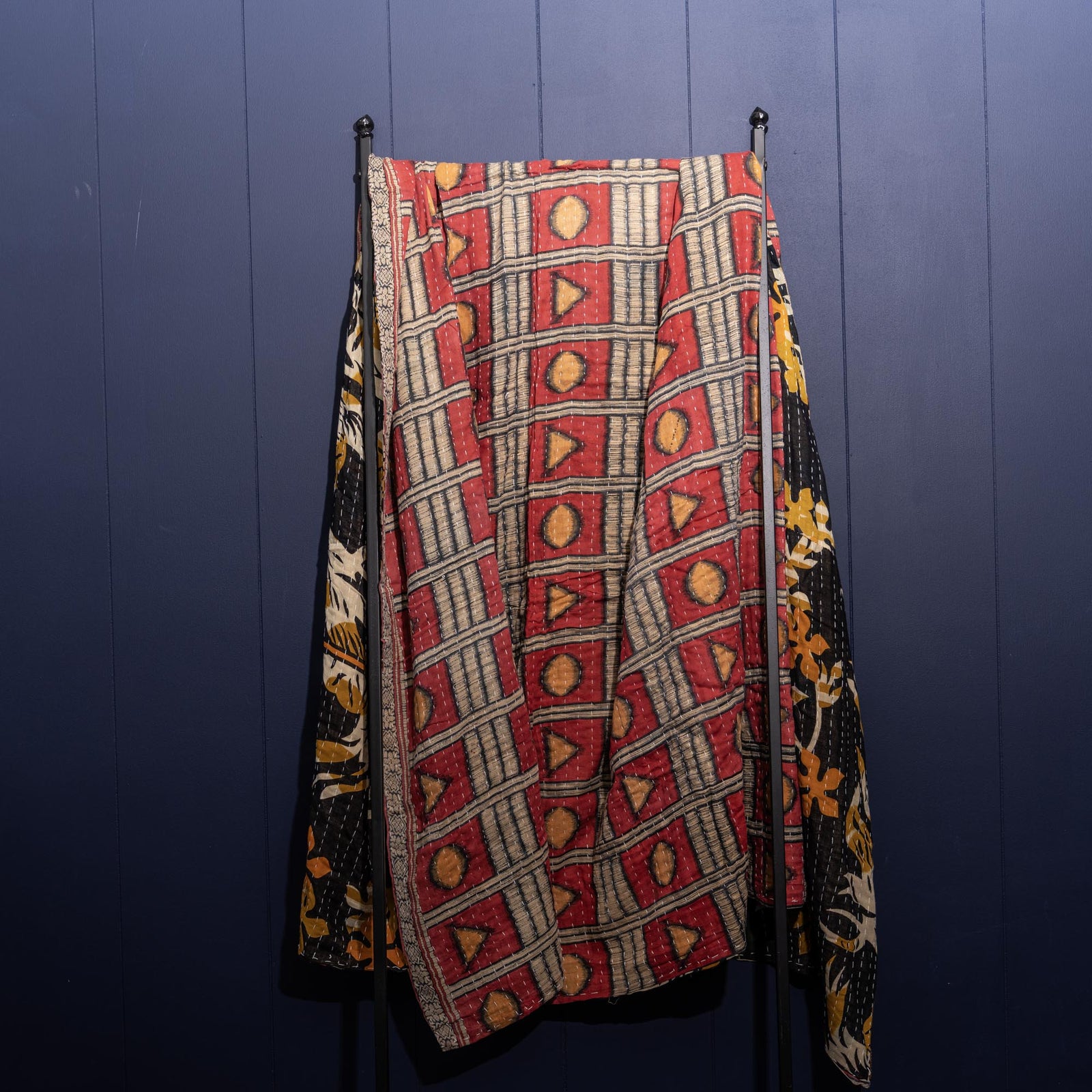 Kantha India Blanket One - of - a - Kind Handcrafted Quilted Pattern Throw – No. K - 00660 - Shoporiaz