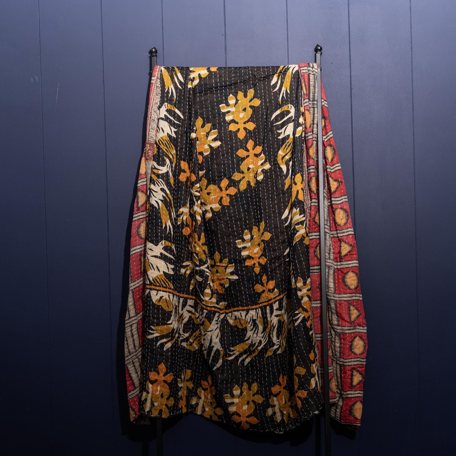 Kantha India Blanket One - of - a - Kind Handcrafted Quilted Pattern Throw – No. K - 00660 - Shoporiaz