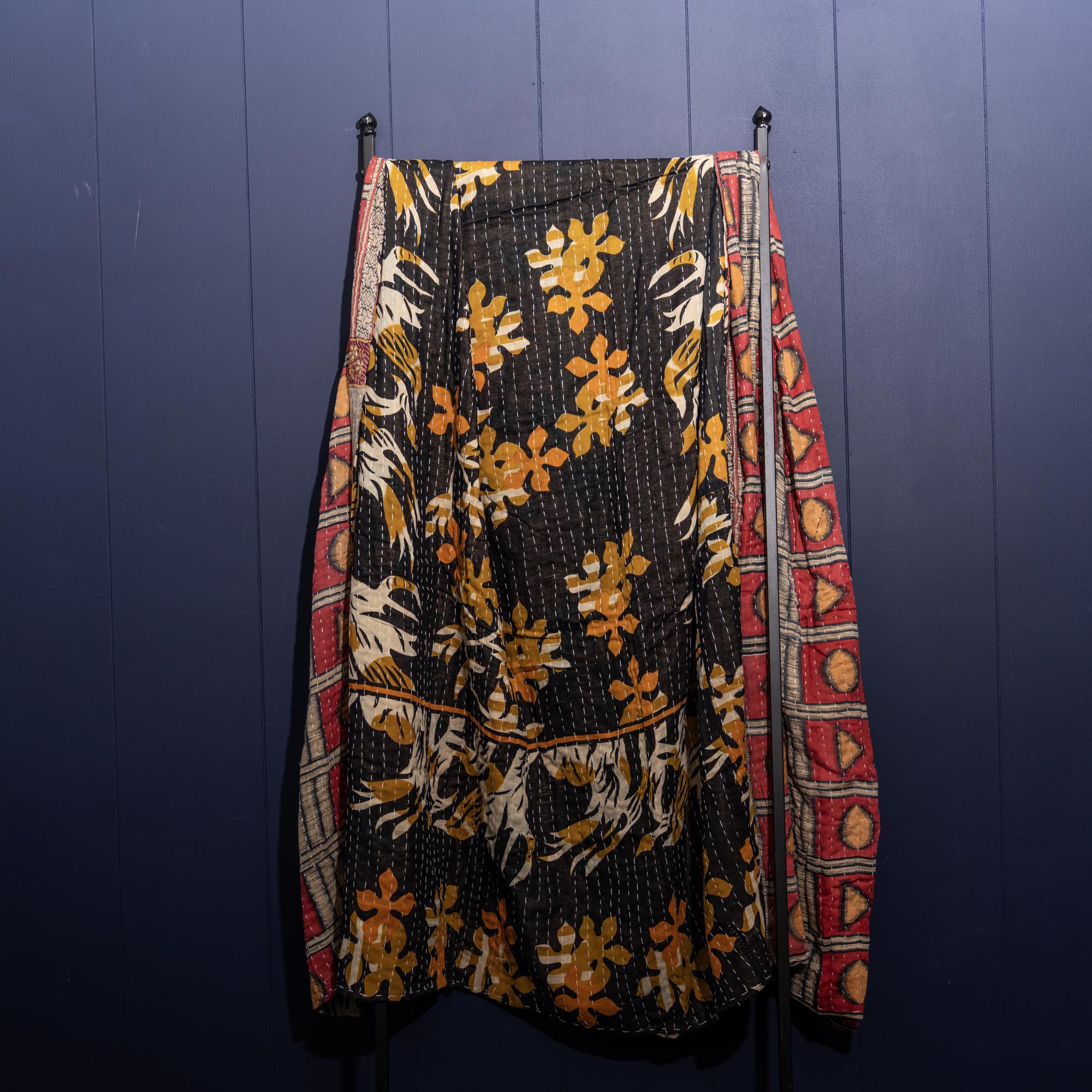 Kantha India Blanket One - of - a - Kind Handcrafted Quilted Pattern Throw – No. K - 00660 - Shoporiaz