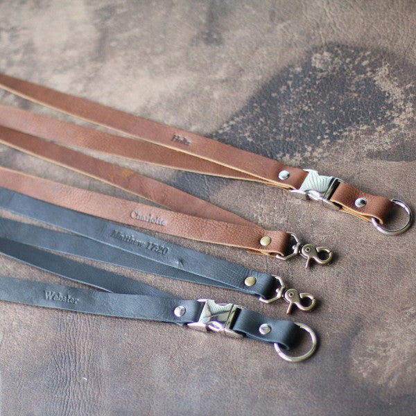 The Engineer – Personalized Fine Leather Lanyard – Badge Holder Keychain