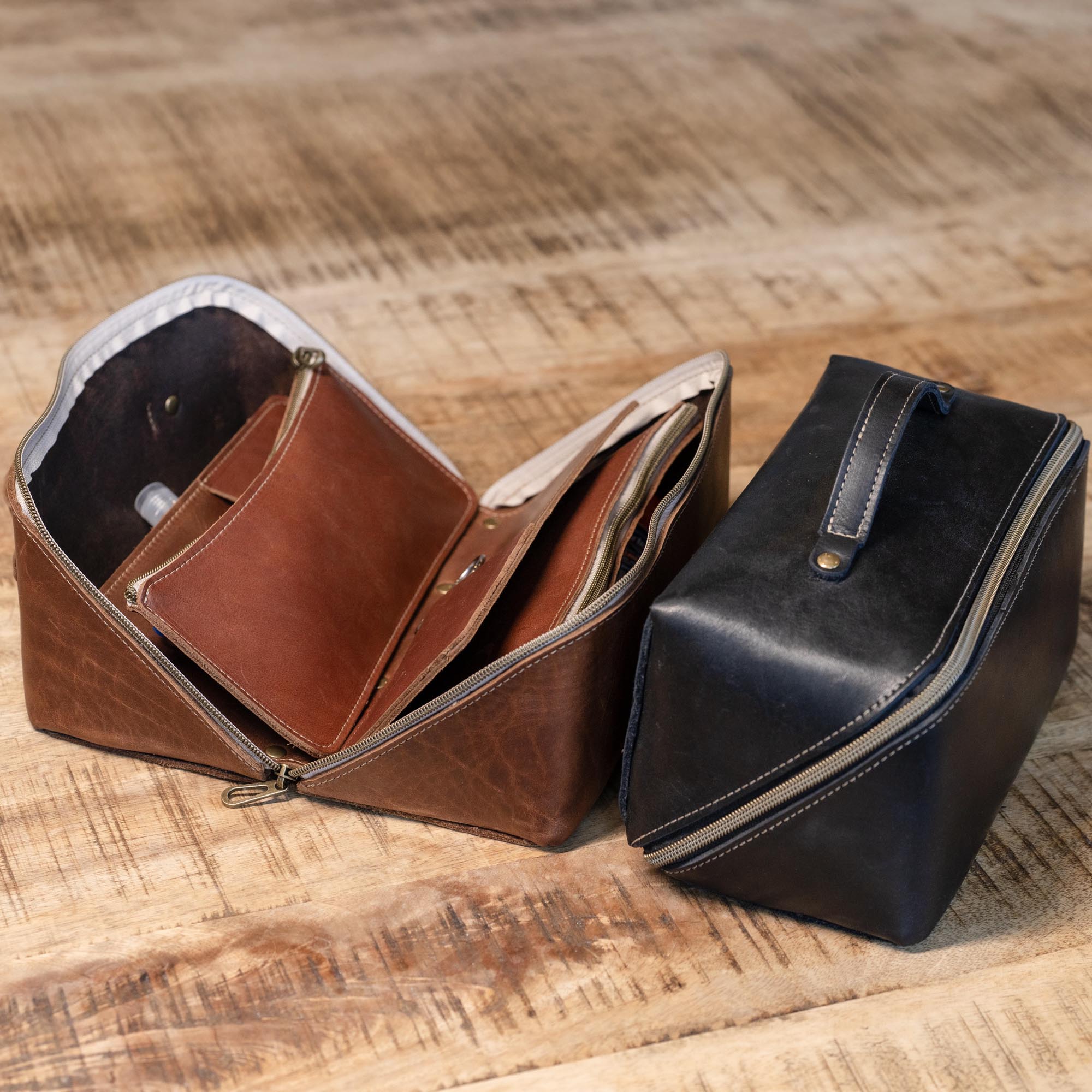 No. 307 Porter Dopp Kit – Full Grain Leather Toiletry Bag - Shoporiaz