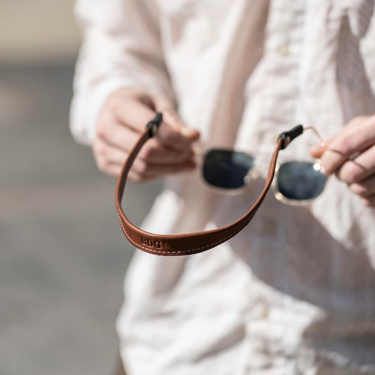 Personalized Fine Leather Sunglass Strap - Shoporiaz