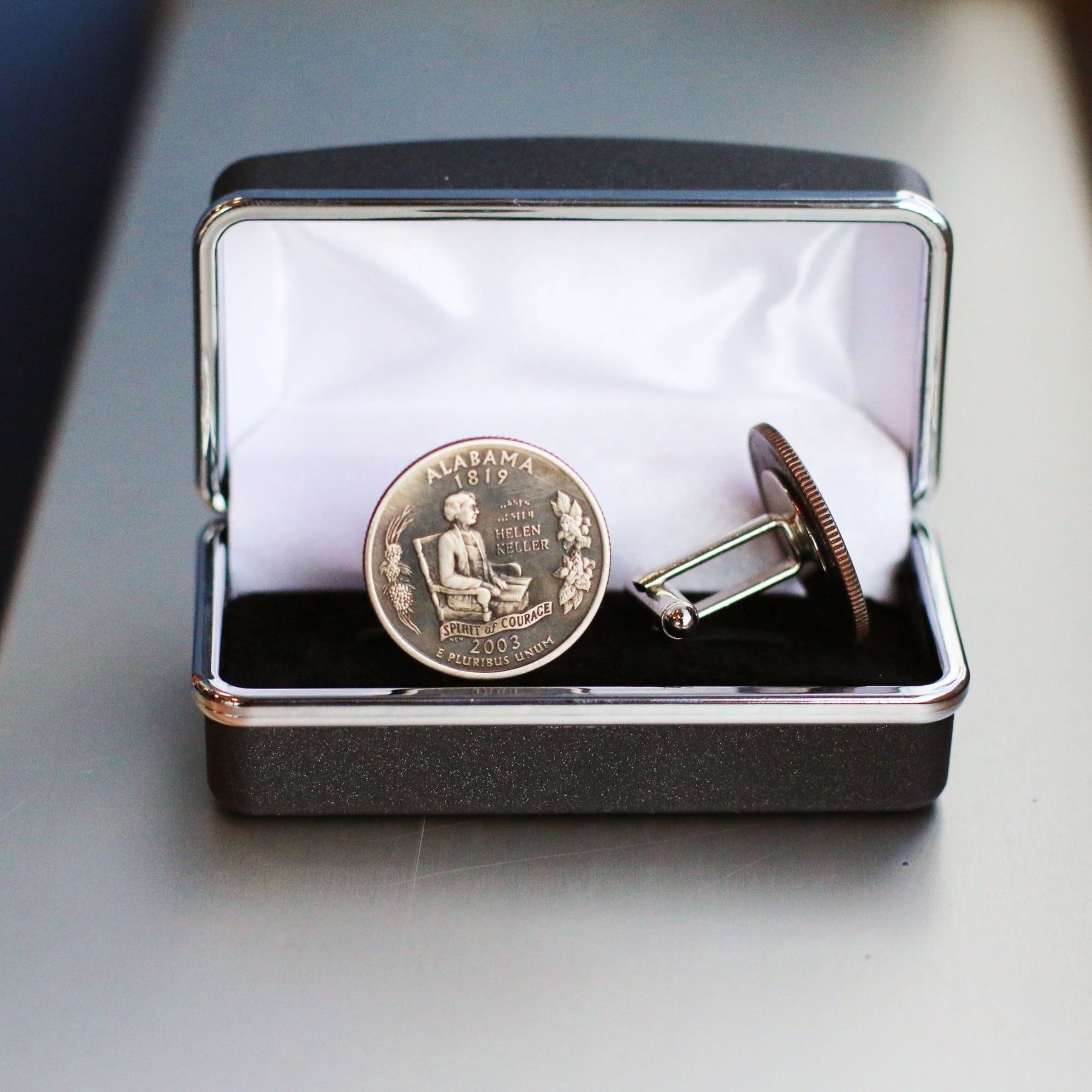 Quarter Cufflinks - Choose Your State - Shoporiaz