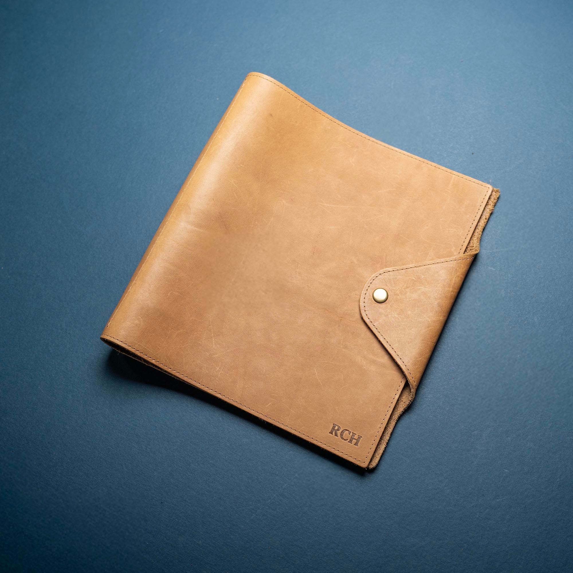 The Langley – Personalized Fine Leather 3 Ring Binder Notebook Photo Album - Shoporiaz