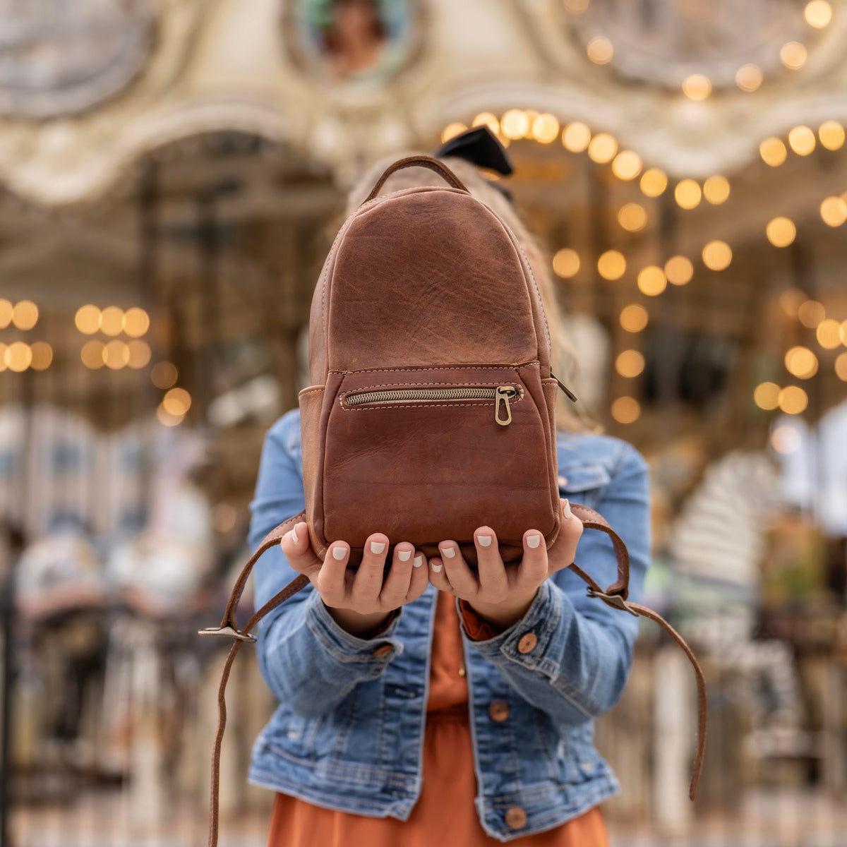 The Mini Della Fine Leather Backpack Purse - Shoporiaz
