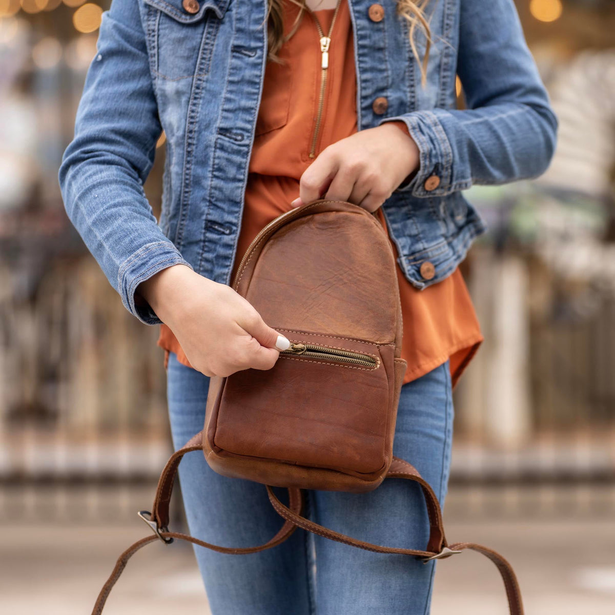 The Mini Della Fine Leather Backpack Purse - Shoporiaz