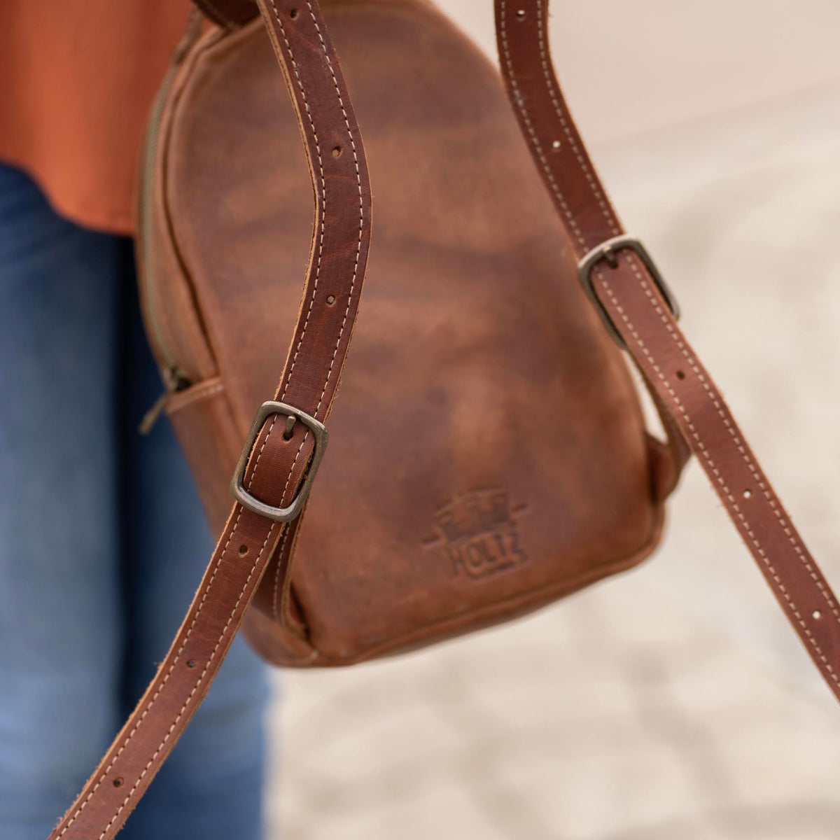 The Mini Della Fine Leather Backpack Purse - Shoporiaz