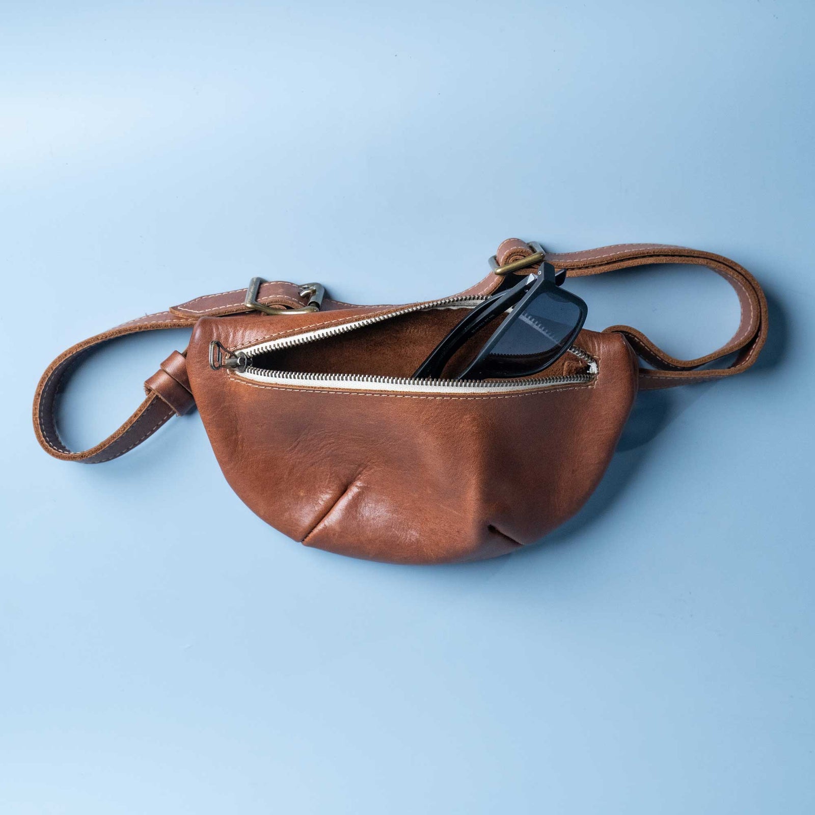 The Sage Crossbody Fine Leather Fanny Pack Bag - Shoporiaz