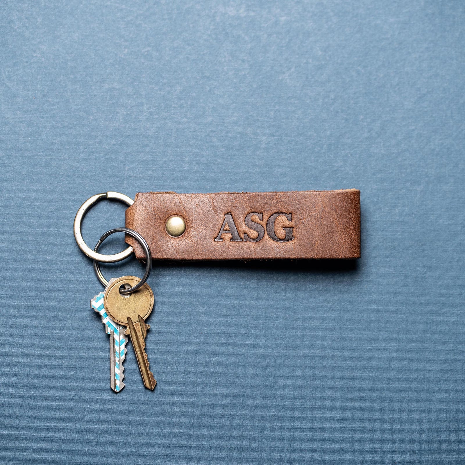 The Tucker Fine Leather Keychain Key ring - Shoporiaz
