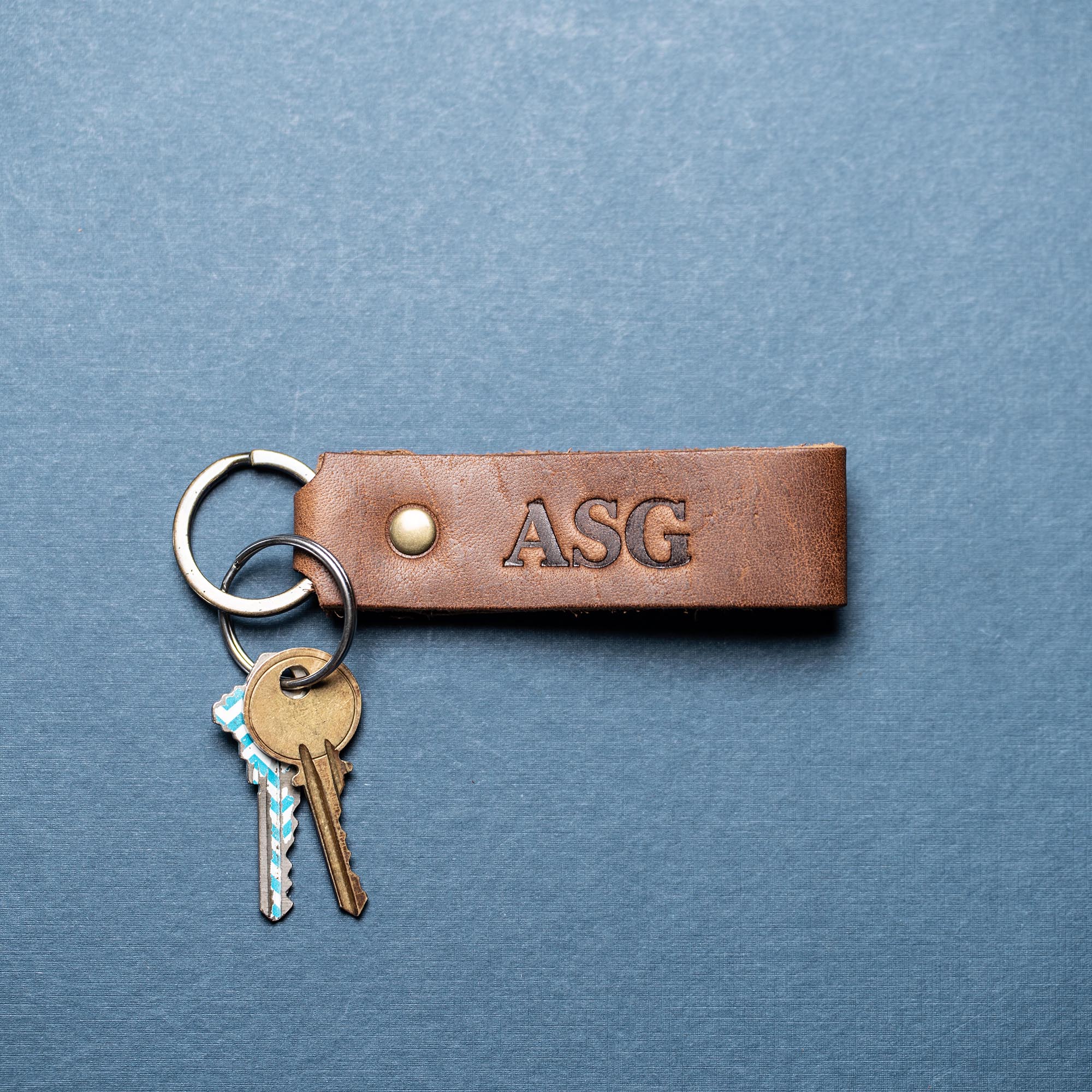 The Tucker Fine Leather Keychain Key ring - Shoporiaz