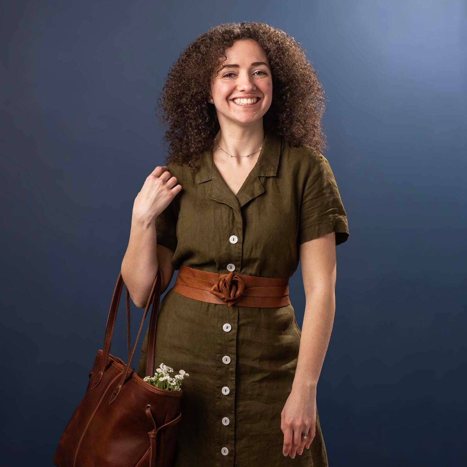 Women's Full Grain Leather Wrap Belt - Shoporiaz