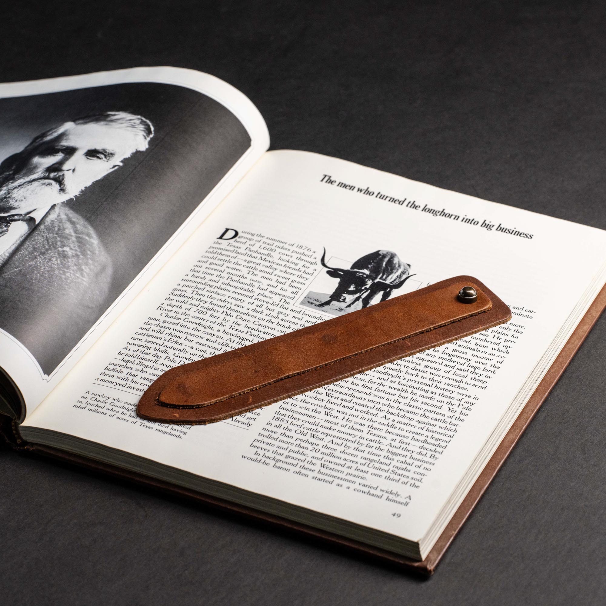 Your Logo + Our Leather - Personalized Fine Leather Double Bookmarks - Custom Logo and Corporate Gifting - Shoporiaz