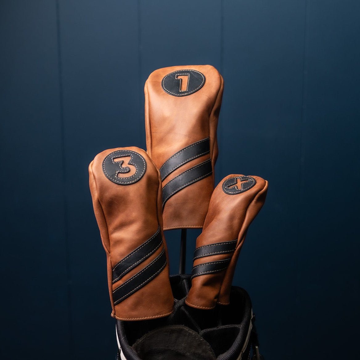 Your Logo + Our Leather - Personalized Fine Leather Golf Club Head Covers - Custom Logo and Corporate Gifting - Shoporiaz