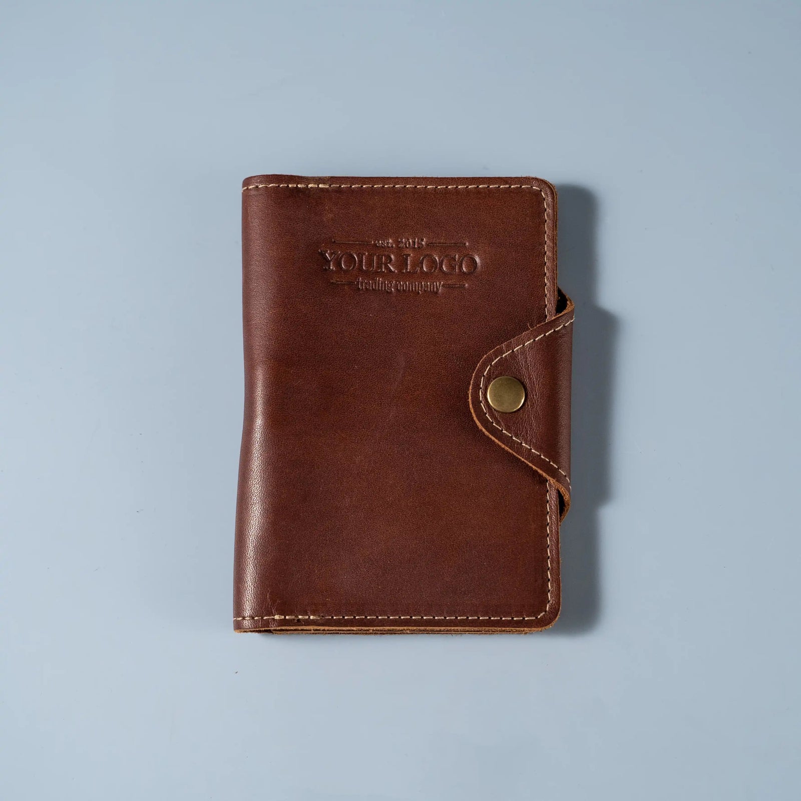 Your Logo + Our Leather - The Logbook Fine Leather Field Notes Moleskine Wallet Pocketbook Cover - Custom Logo and Corporate Gifitng - Shoporiaz