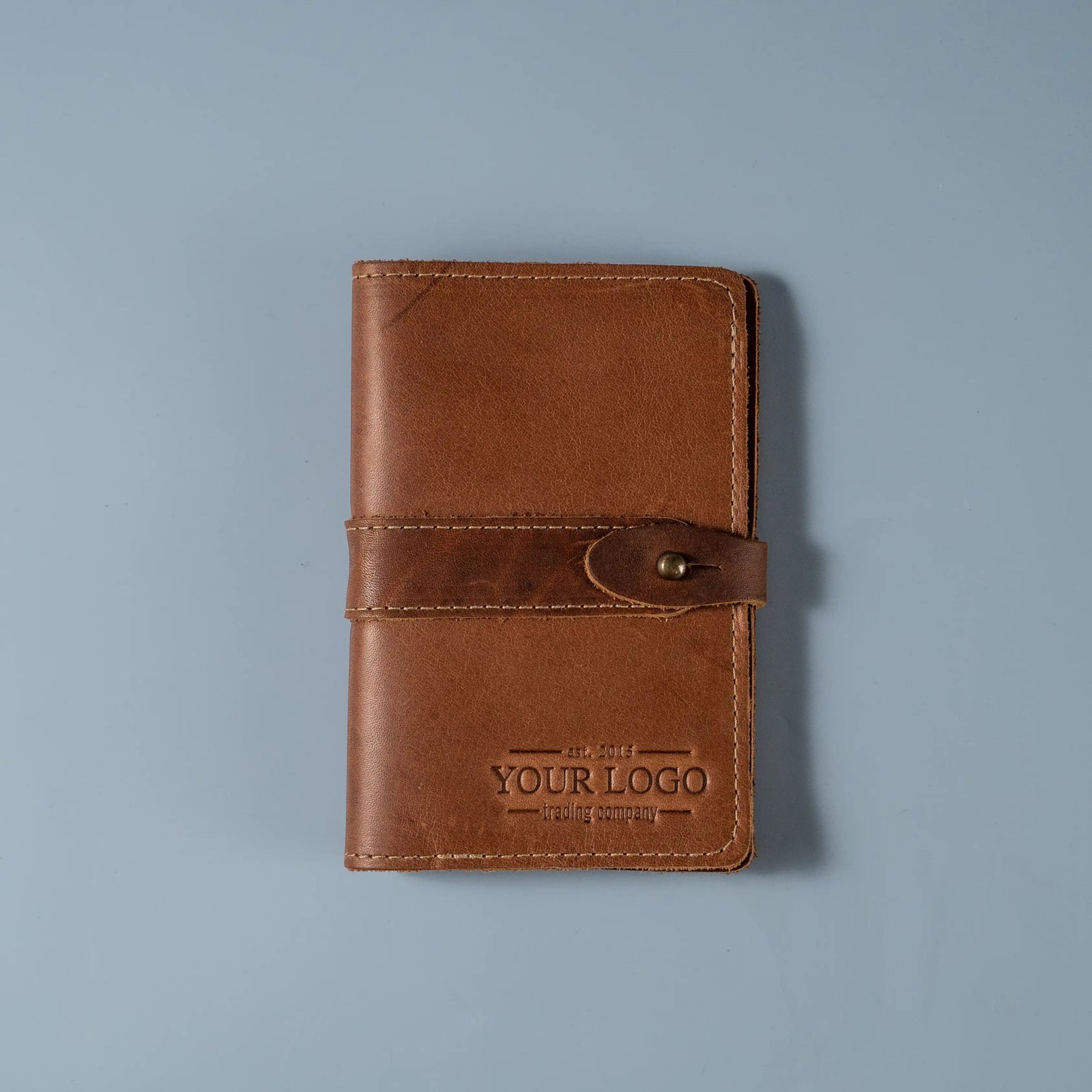 Your Logo + Our Leather - The Surveyor Fine Leather Pocket Journal Cover for Field Notes - Custom Logo and Corporate Gifting - Shoporiaz