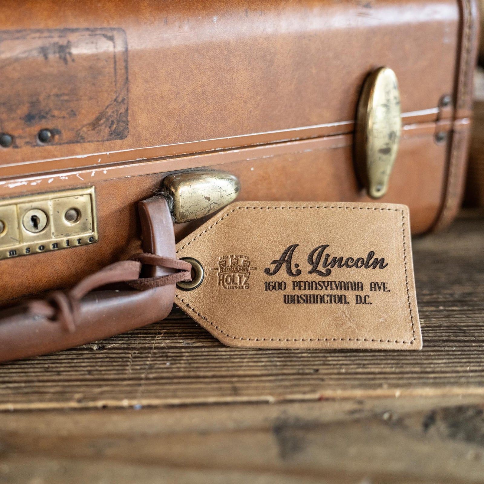 Your Logo + Our Leather - The Traveler Fine Leather Luggage Tag - Custom Logo and Corporate Gifting - Shoporiaz