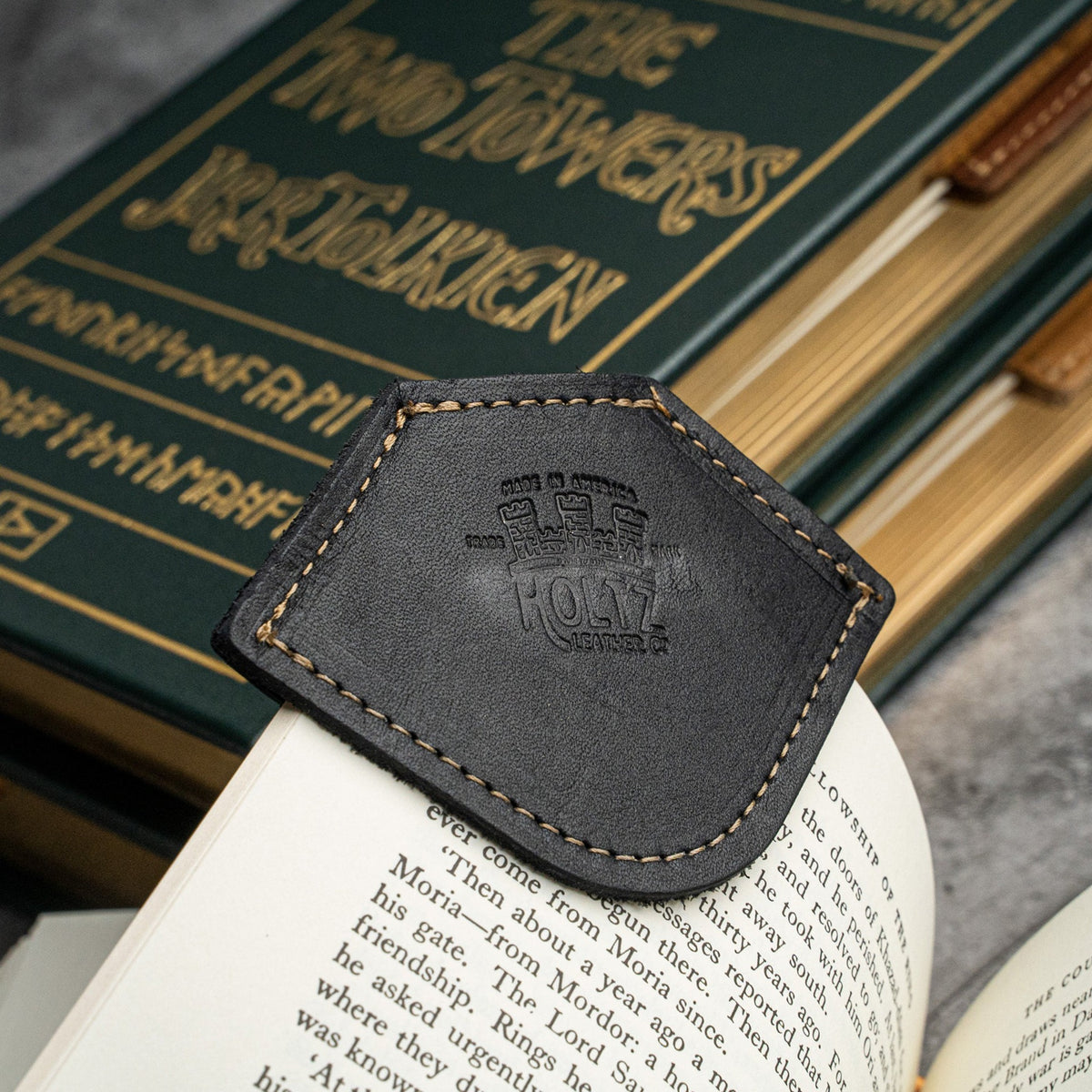 The Inkling Personalized Fine Leather Corner Bookmark