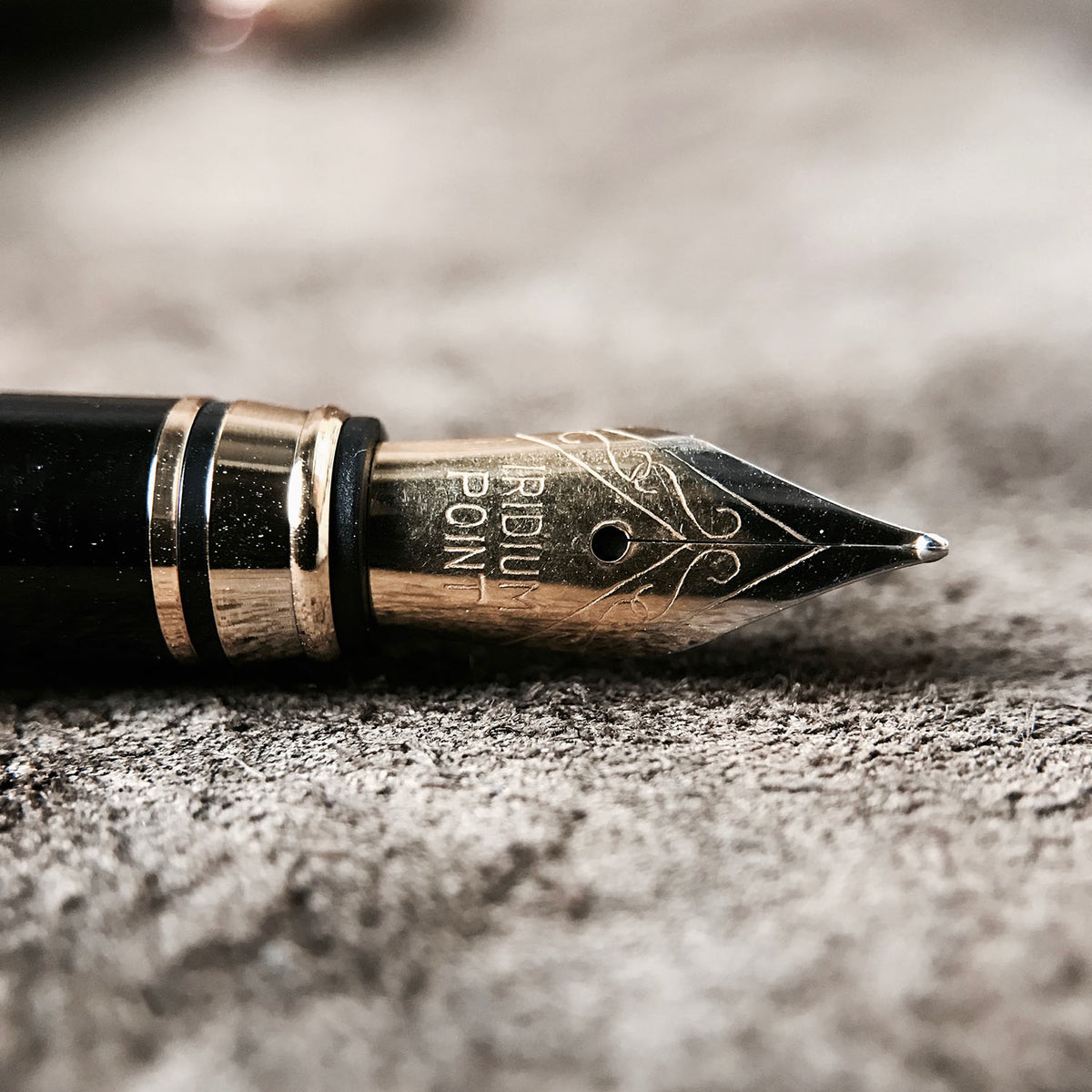 Hand-Turned Rose Wood Fountain Pen + Personalized Pen Sleeve