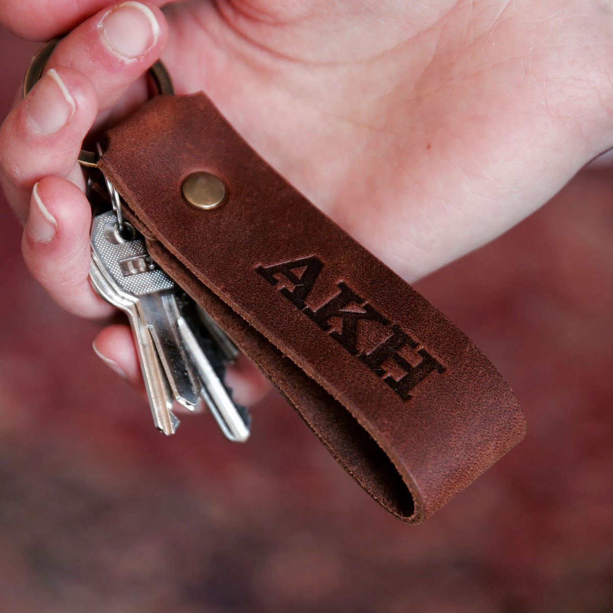 The Tucker Fine Leather Keychain Key ring