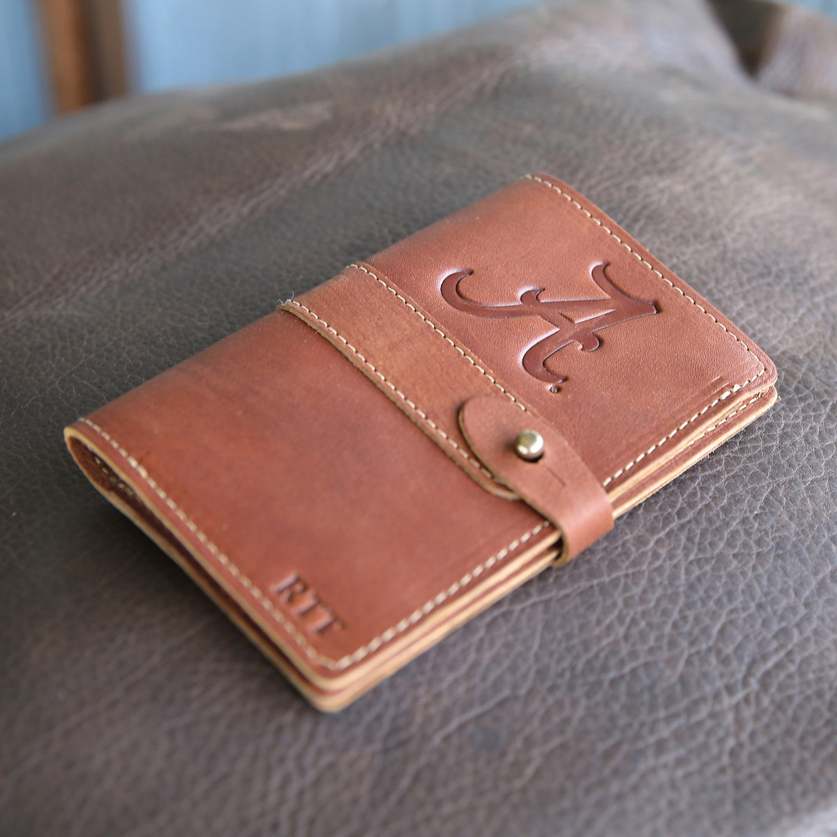The Officially Licensed Alabama Surveyor Fine Leather Pocket Journal Cover for Field Notes