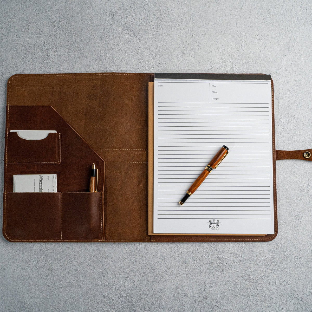 The Vanderbilt 2.0 Fine Leather Portfolio Padfolio - Fits iPad - Now with two Journals & Updated Features