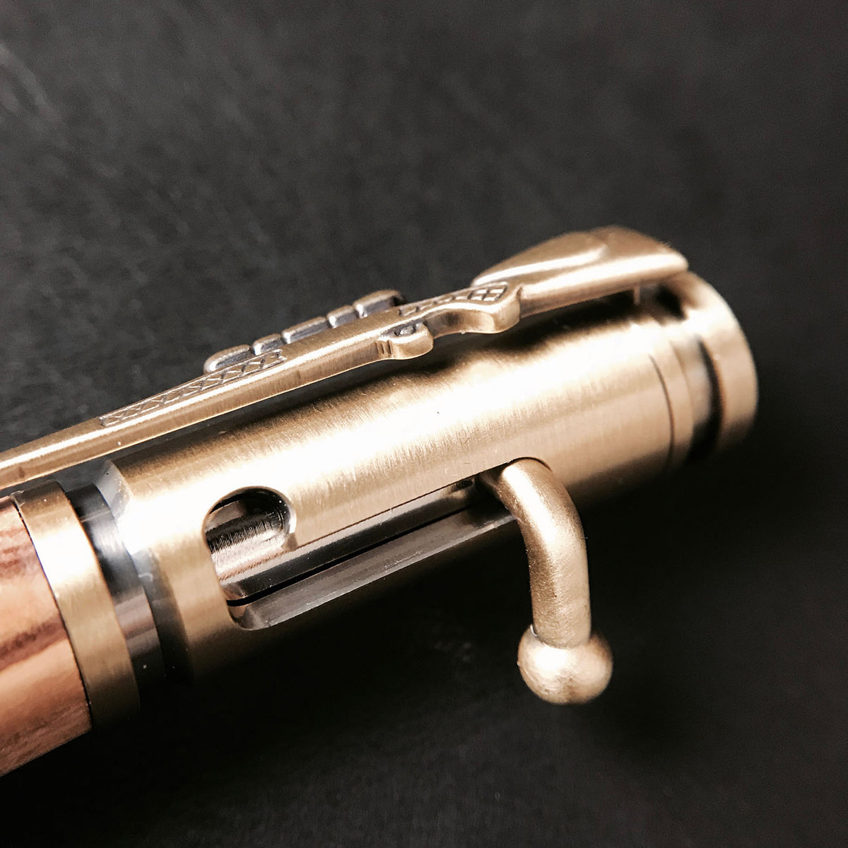 Bethlehem Olive Wood .30 Caliber Bolt Action Pen + Pen Sleeve