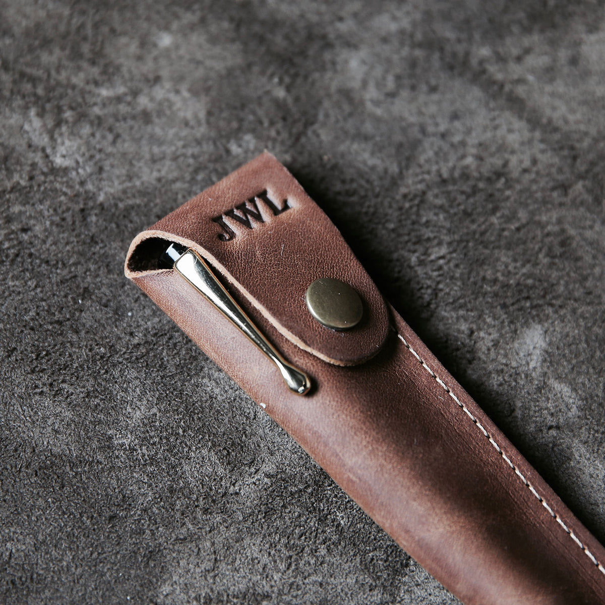 Hand-Turned Rose Wood Fountain Pen + Personalized Pen Sleeve