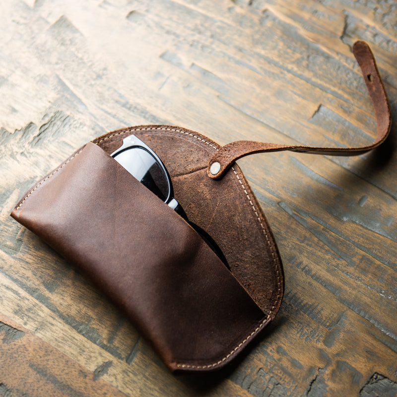 The Aviator Personalized Fine Leather Sunglass Case