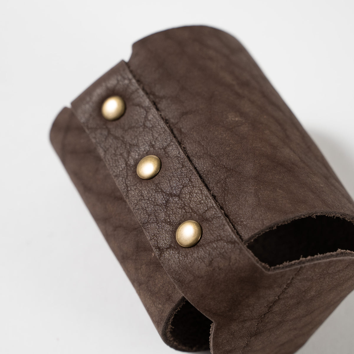 The Blitz Can Coozie - Bison Full-Grain Leather