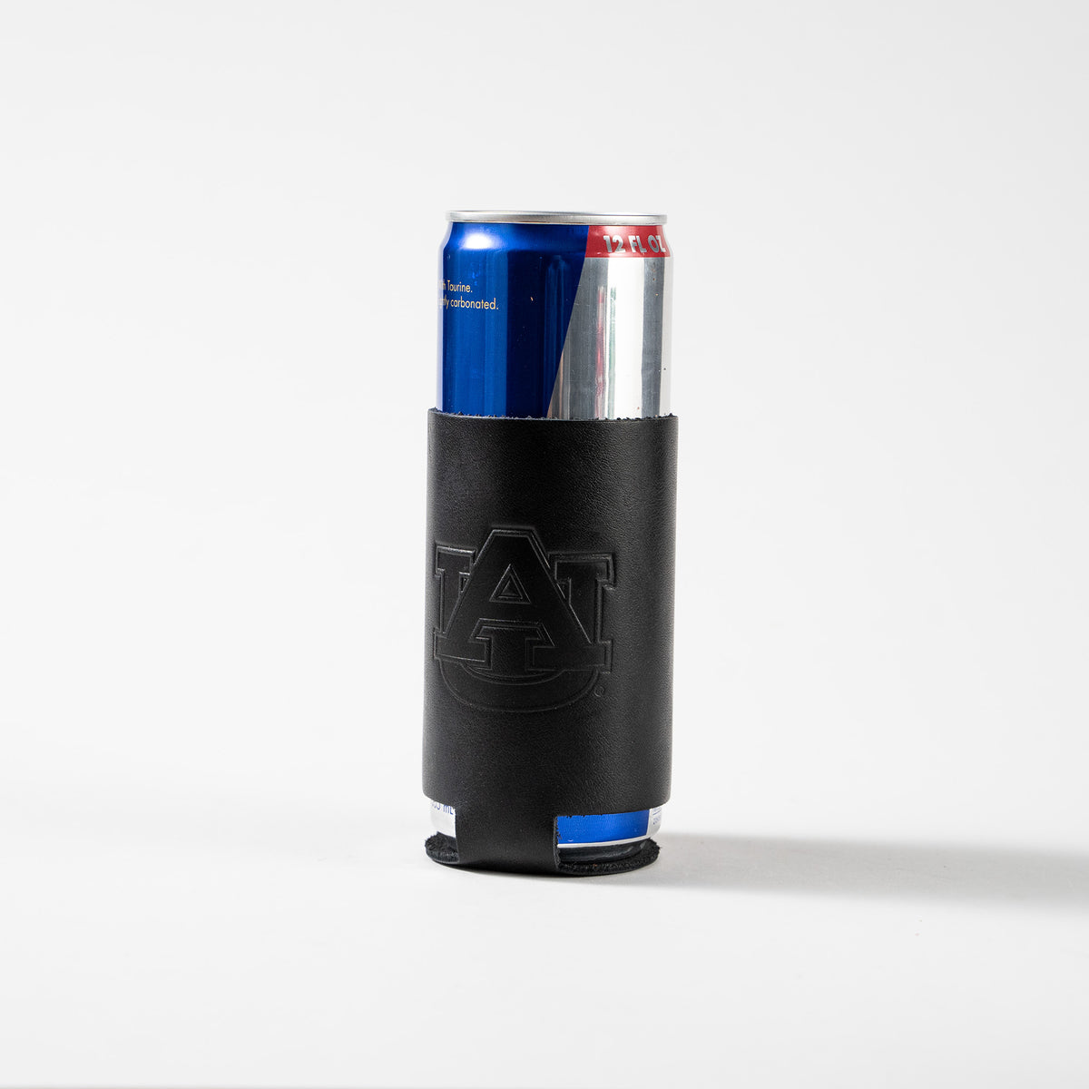 The Blitz Collegiate Can Coozie Alabama & Auburn - Full-Grain Leather