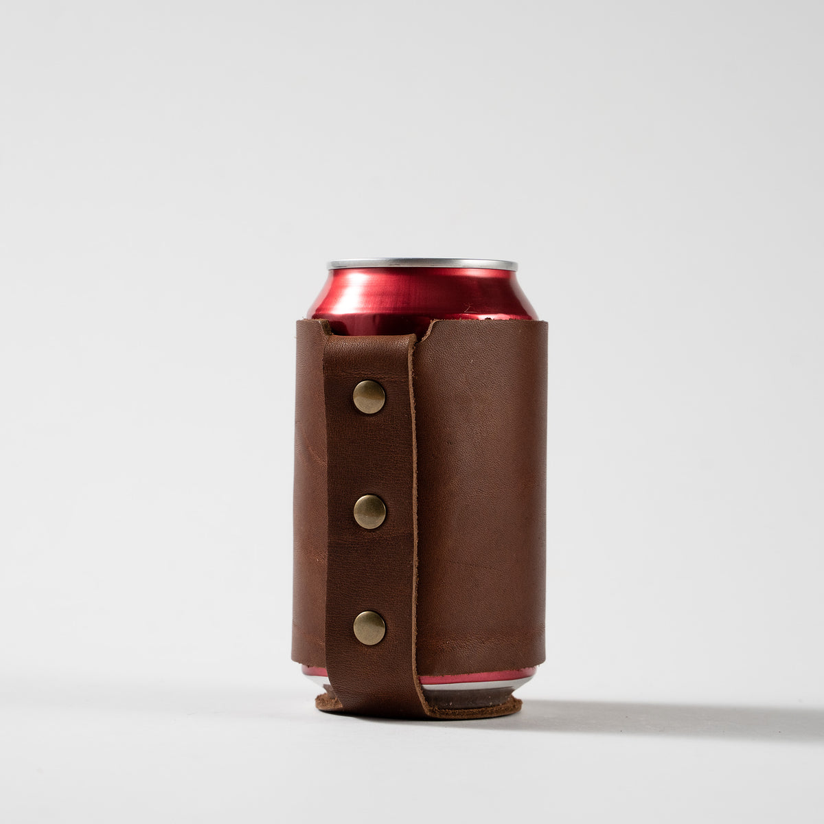 The Blitz Collegiate Can Coozie Alabama & Auburn - Full-Grain Leather