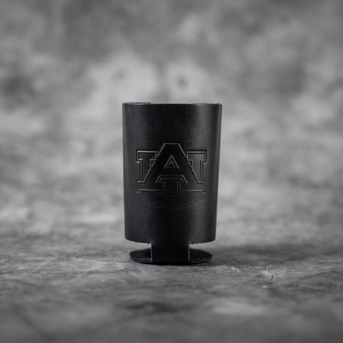 The Blitz Collegiate Can Coozie Alabama & Auburn - Full-Grain Leather